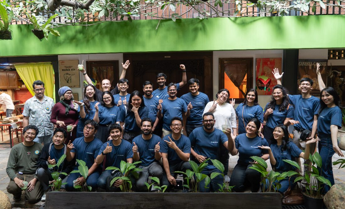 Cohort 2 founders with the Empowering Abilities. Igniting Possibilities. projection